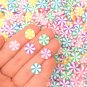 10mm Multicolor Peppermint Polymer Clay NON EDIBLE Sprinkles, Larger Size Rainbow (Bag: 15 Grams)