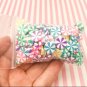 10mm Multicolor Peppermint Polymer Clay NON EDIBLE Sprinkles, Larger Size Rainbow (Bag: 15 Grams)