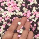 Neapolitan Chocolate Polymer Clay Chunks, NON EDIBLE, Faux Chocolate Chips Cubes (Bag: 30 Grams)