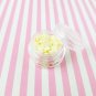 Pastel Yellow Chip Polymer Clay Round Confetti Circles, Fake Sprinkles (Bag: 15 Grams)
