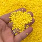 Darker Yellow Mini Chip Polymer Clay Round Confetti Circles, Fake Sprinkles (Bag: 15 Grams)