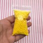 Darker Yellow Mini Chip Polymer Clay Round Confetti Circles, Fake Sprinkles (Bag: 15 Grams)