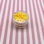 Darker Yellow Mini Chip Polymer Clay Round Confetti Circles, Fake Sprinkles (Bag: 15 Grams)