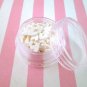 White Polymer Clay Heart Sprinkles, Valentines Day Fake Sprinkles (Bag: 15 Grams)