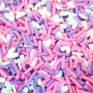 TEENAGE DREAM MIX, Purple, Pink, with White Hearts Polymer Clay Fake Sprinkles (Bag: 15 Grams) TEENAGE DREAM MIX, Purple, Pink, with White Hearts Polymer Clay Fake Sprinkles (Bag: 15 Grams)