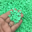 Larger Size Green Polymer Clay Assorted Heart slices, Heart Nail Art Slices (Bag: 30 Grams)