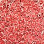 10mm Red Jelly Roll Cake Polymer Clay Dessert Slices, Nail Art Slices (Bag: 30 Grams)