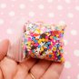 That Summer Something, Fake Polymer Clay Sprinkles with resin cab, Inedible Rainbow (Bag: 15 Grams)