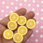 10 Large Polymer Clay Orange Fruit Slices, Faux Fruit, Miniature Fruit (10 Pieces)