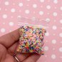 Mini Rainbow Donut, Loop Polymer Clay NON EDIBLE Dessert Sprinkles, Nail Art Slices (Bag: 15 Grams)