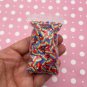 Small Smiling Rainbow Cake Slice Polymer Clay Dessert NON EDIBLE (Bag: 15 Grams)