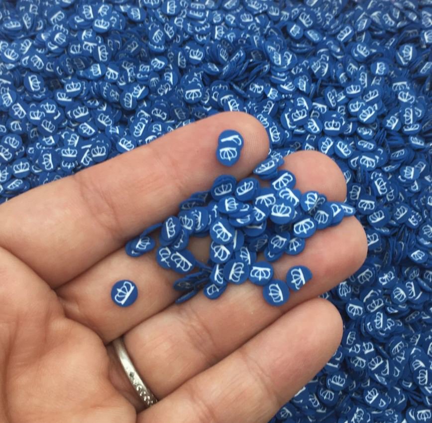 5mm Crown Polymer Clay sprinkles, Non-edible Nail Art Slices, Resin and shaker (Bag: 15 Grams)