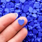 Larger Size Navy Blue Polymer Clay Assorted Heart Sprinkles, Heart Nail Art Slices (Bag: 30 Grams) Larger Size Navy Blue Polymer Clay Assorted Heart Sprinkles, Heart Nail Art Slices (Bag: 30 Grams)