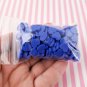 Larger Size Navy Blue Polymer Clay Assorted Heart Sprinkles, Heart Nail Art Slices (Bag: 30 Grams)