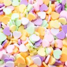Larger Size Conversation Hearts Polymer Clay Assorted Heart Sprinkles, Fake Nail Art (Bag: 15 Grams)
