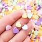 Larger Size Conversation Hearts Polymer Clay Assorted Heart Sprinkles, Fake Nail Art (Bag: 15 Grams)