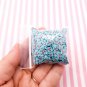 Small Blue Conversation Heart Mix Polymer Clay Valentine Heart slices (Bag: 15 Grams)