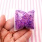 Small Purple Conversation Heart Mix Polymer Clay Valentine Heart slices, Fake Slices (Bag: 15 Grams)