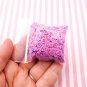 Small Purple Conversation Heart Mix Polymer Clay Valentine Heart slices (Bag: 15 Grams)