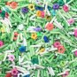 Easter Grass Mix Green Tones with Flowers Polymer Clay Fake Sprinkles (Bag: 15 Grams)
