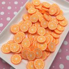 Large Polymer Clay Orange Tangerine Fruit Slices, Faux Fruit, Miniature Fruit (10 Pieces)