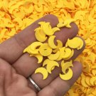 Larger Size Orange Yellow Harvest Moon Polymer Clay Sprinkle Slices (Bag: 25 Grams)