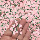 Large Pink Peach Polymer Clay Fruit Sprinkles, Nail Art Slices, NON EDIBLE (Bag: 15 Grams)