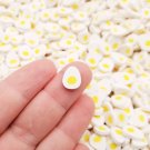 Large Polymer Clay Hardboiled Egg slices sprinkles, NON EDIBLE Nail Art Slices (Bag: 15 Grams)