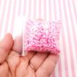 Small Pink Conversation Heart Mix Polymer Clay Valentine Heart slices (Bag: 15 Grams)
