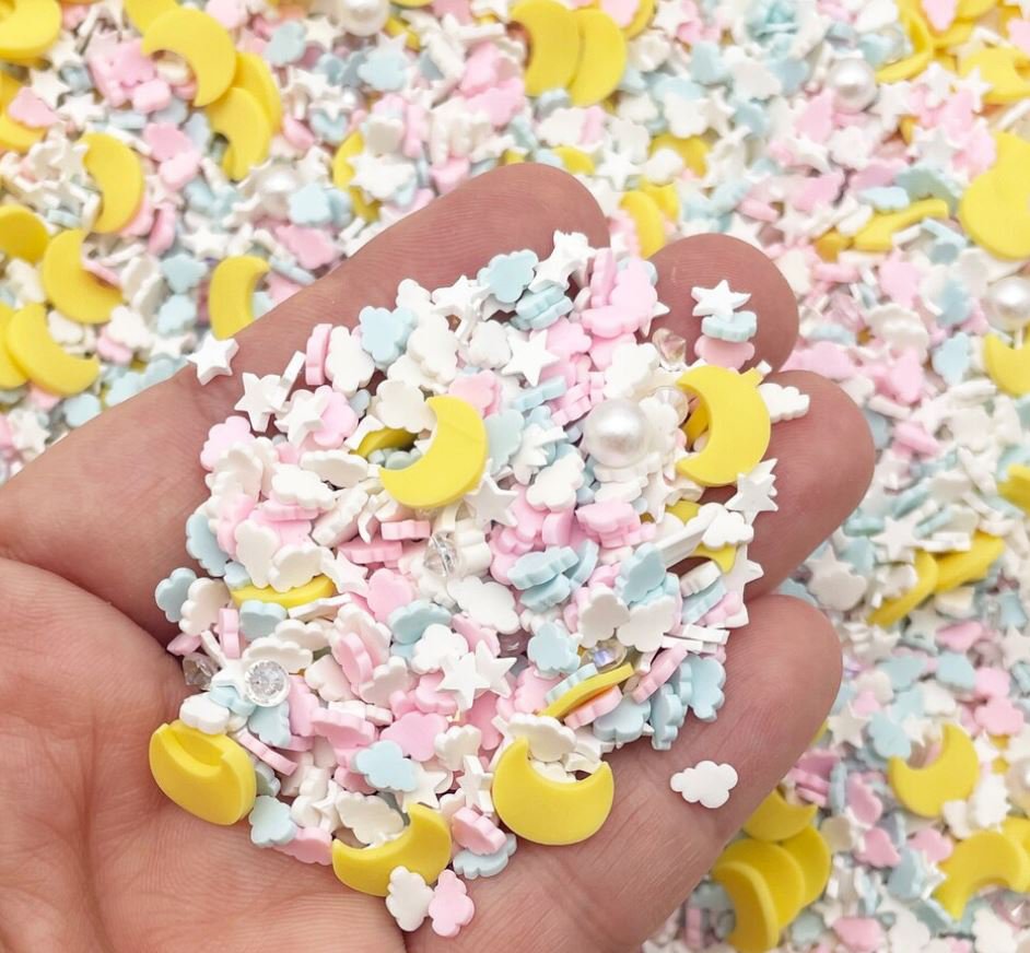 Hello Moon Polymer Clay Sprinkle Slice Mix, Polymer Clay Fake Sprinkles (Bag: 15 Grams)