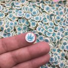 Larger Pot Leaf, Pot Leaves Polymer Clay Round Confetti Circles, Fake Marijuana (Bag: 30 Grams)