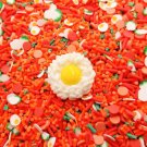 Kimchi Fried Rice Sprinkle Mix with 1 Resin Cab, Polymer Clay Fake Sprinkles (Bag: 15 Grams)