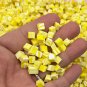 Polymer Clay Lemon Yellow Marble Cheesecake Bites, NON EDIBLE Cake Chunks (Bag: 30 Grams)