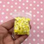 Polymer Clay Lemon Yellow Marble Cheesecake Bites, NON EDIBLE Cake Chunks (Bag: 30 Grams)