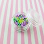 Maddie Rae's SLIME BASH BLEND, Mix of Acid Green with Purple Stars Fake Sprinkle (Bag: 15 Grams)