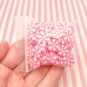 10mm Pink Peppermint Polymer Clay NON EDIBLE Sprinkles, Larger Size (Bag: 15 Grams)