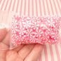 10mm Pink Peppermint Polymer Clay NON EDIBLE Sprinkles, Larger Size (Bag: 15 Grams)