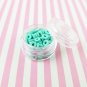 Teal Blue Fruit Rings Polymer Clay Dessert Candy Slice Sprinkles, Nail Art Slices (Bag: 15 Grams)
