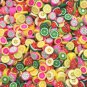 10mm Polymer Clay Fruit Slices, Nail Art Slice Sprinkles, Faux Fruit, Miniature (Bag: 15 Grams)