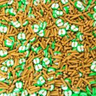 CARAMEL APPLE MIX Brown Sprinkles and Green Apples, Polymer Clay Fake Sprinkles (Bag: 15 Grams)