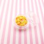 Small Yellow Conversation Heart Mix Polymer Clay Valentine Heart slices (Bag: 15 Grams)