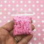 Hot Pink Peppermint Polymer Clay NON EDIBLE Dessert Candy Slice Sprinkles (Bag: 15 Grams)