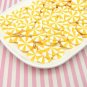Lemon Yellow Jumbo 20mm Peppermint Starlight Mint Candy Cabochons, Thin Cut (10 Large Pieces)