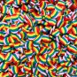 10mm Rainbow Striped Round Polymer Clay Round Confetti Sprinkles, Fake Sprinkles (Bag: 30 Grams)