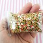 TOFFEE APPLE MIX Brown Sprinkles and Red Apples, Polymer Clay Fake Sprinkles (Bag: 15 Grams)