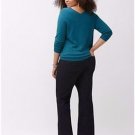 Lane Bryant Double V Neck Long Sleeve Pullover Teal Sweater 18/20 NWOT