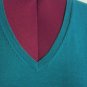 Lane Bryant Double V Neck Long Sleeve Pullover Teal Sweater 18/20 NWOT