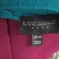 Lane Bryant Double V Neck Long Sleeve Pullover Teal Sweater 18/20 NWOT