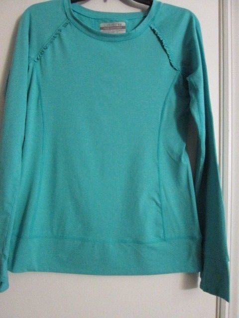 Layer 8 Performance Qwick Dry Turquoise Long Sleeve Active Women's Top ...