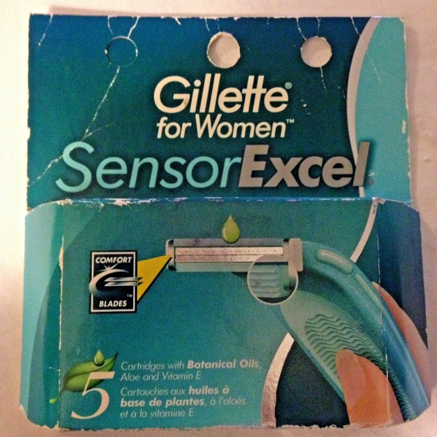 GILLETTE SENSOR EXCEL Women's Razor Blade Refills 5 Packs of 5 Blades